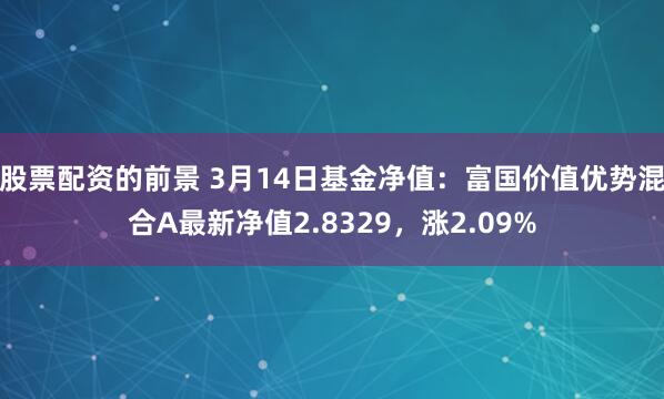 股票配资的前景 3月14日基金净值：富国价值优势混合A最新净值2.8329，涨2.09%